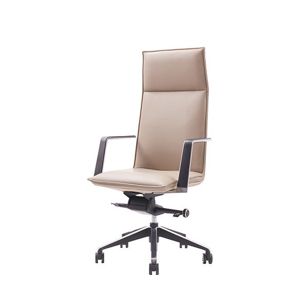 High back leather chair
